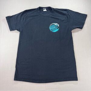 Santa Cruz Men’s Medium Black Graphic T-Shirt Skate Surf Logo Tee